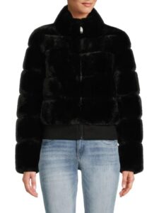 Quilted Faux Fur Puffer Jacket