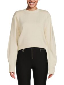 Cropped Crewneck Sweater