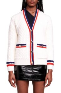 Medhi Tipped Cable Cardigan