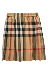 Kids' Hilde Check Pleated Skirt