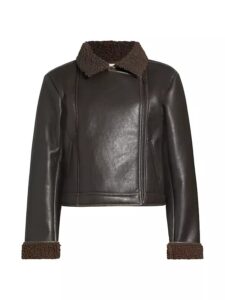 Romy Vegan Leather & Faux Fur Jacket