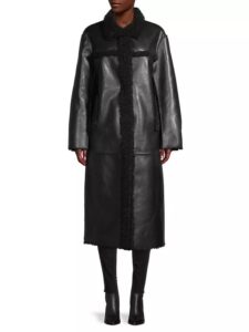 Tilly Faux Leather & Shearling Coat