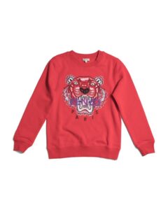 Girls Sweatshirt with Tiger Applique