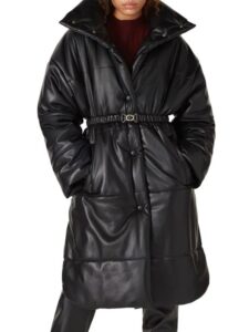 Eska Faux Leather Puffer Coat