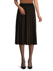 Contrast Stripe Midi Skirt