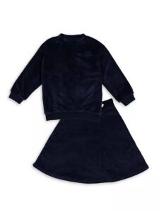 Little Girl's & Girl's 2-piece Velour Sweatshirt & Skirt Set