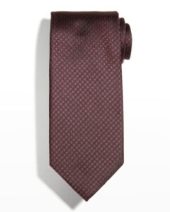 Men's Micro-print Silk Tie