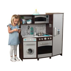 Kidkraft Large Wooden Play Kitchen with Lights & Sounds - Espresso