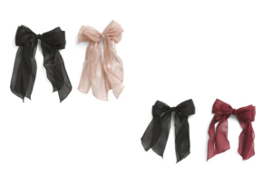 Flowy Double Bow Hair Clip Set