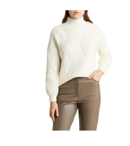 Mock Neck Pullover Sweater