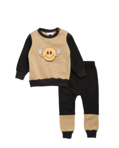 Smiley Sweatshirt & Sweatpants Set
