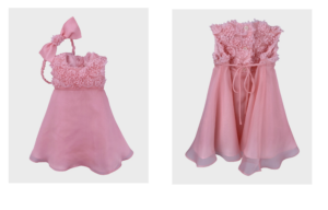 Girl's 3d Floral Bodice Chiffon Skirt Dress, Size 6m-24m