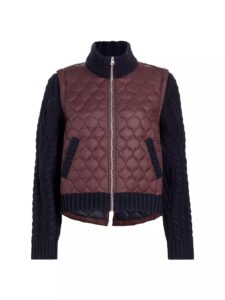 Patra Quilted Wool-blend Mixed-media Jacket