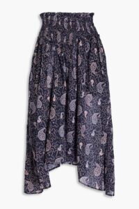 Printed Cotton-mousseline Midi Skirt