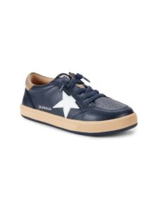 Little Boy's & Boy's Platinum Star Leather Sneakers