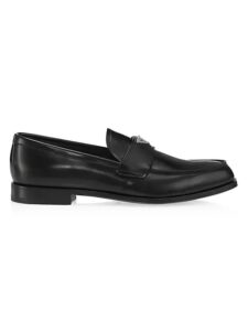 Leather Logo Loafers
