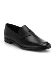 Saffiano Leather Penny Loafers