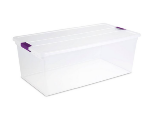 Sterilite 110qt Clear View Storage Bin with Latch Purple