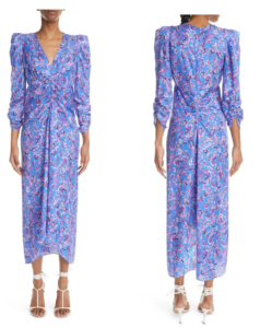 Albini Paisley Ruched Dress