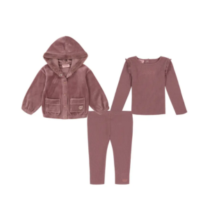 Velour Jacket & Ribbed Separates Set