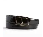 Men's Glossy Patent Leather T-buckle Belt