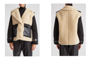 Meara Mixed Media Moto Jacket