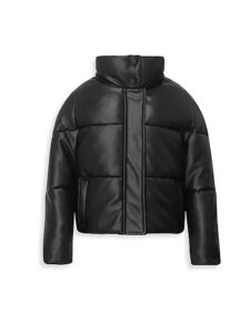 Little Girl's & Girl's Jemma Vegan Leather Puffer Jacket