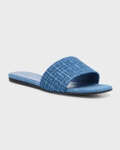 4g Jacquard Flat Slide Sandals