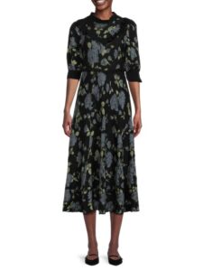 Shimmer Mohair Blend Midi Dress