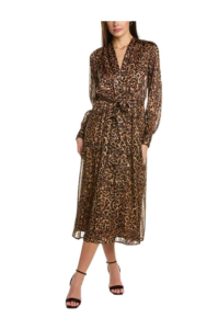 Soft V-neck Tiered Midi Dress