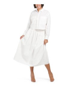 Poplin Top and Skirt