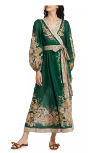 Devi Cotton Wrap Midi-dress