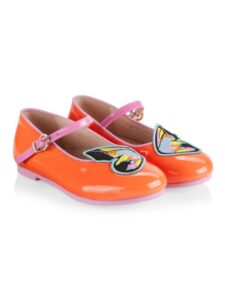 Little Girl's & Girl's Butterfly Patent Leather Mary Janes