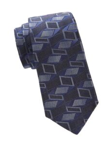 Abstract Print Silk Tie