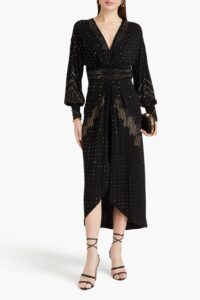 Embellished Stretch-jersey Midi Dress