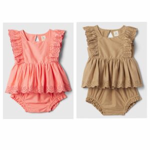 Baby Eyelet Two-piece Outfit Set