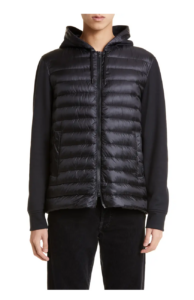 Quilted Down & Fleece Hooded Jacket