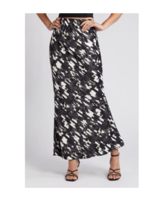 Merle Abstract Print Maxi Skirt