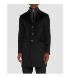 Men's Cashmere Overcoat W/ Nylon Wind-gaurd Size 43-46
