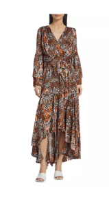 Adamite Tie-front Satin Maxi Dress