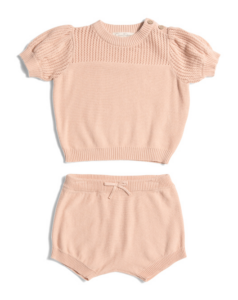 Infant Girls 2pc Knit Shorts Set