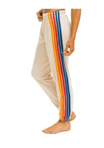 5 Stripe Women's Sweatpants in Vintage White