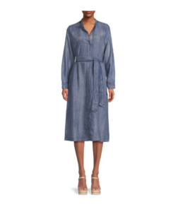 Long Sleeve Denim Midi Dress