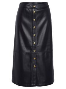 Alberta Faux-leather Midi-skirt