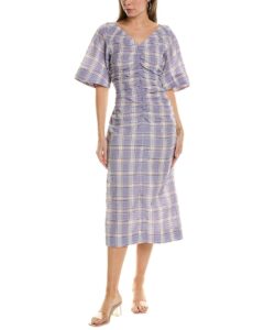 Seersucker Midi Dress