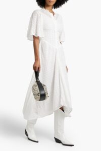 Turin Crochet-trimmed Broderie Anglaise Cotton Midi Dress