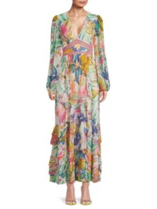 Floral Ruffle Maxi Dress