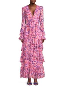 Floral Ruffle Maxi Dress