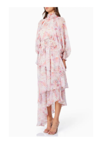 Astrid Floral Print Smocked Long Sleeve Dress