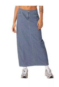 Women's Railroad Denim Maxi Skirt